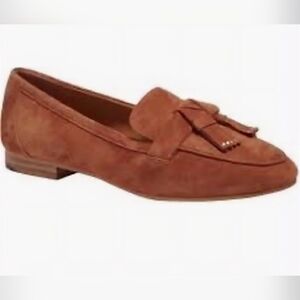 Kate Spade Berkeley Leather Suede Tassel Loafers Cognac Brown Color Sz:11